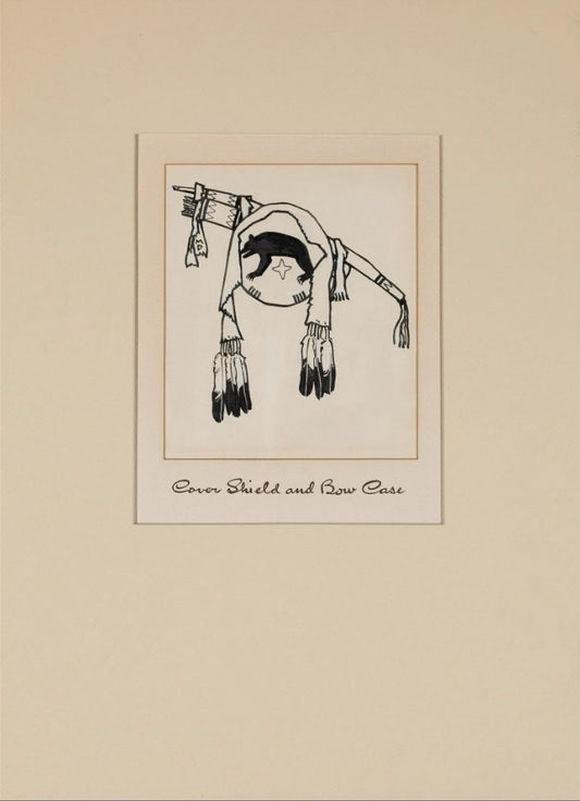 Maynard Dixon - Cover Shield and Bow Case, c. 1943 8" x 7"