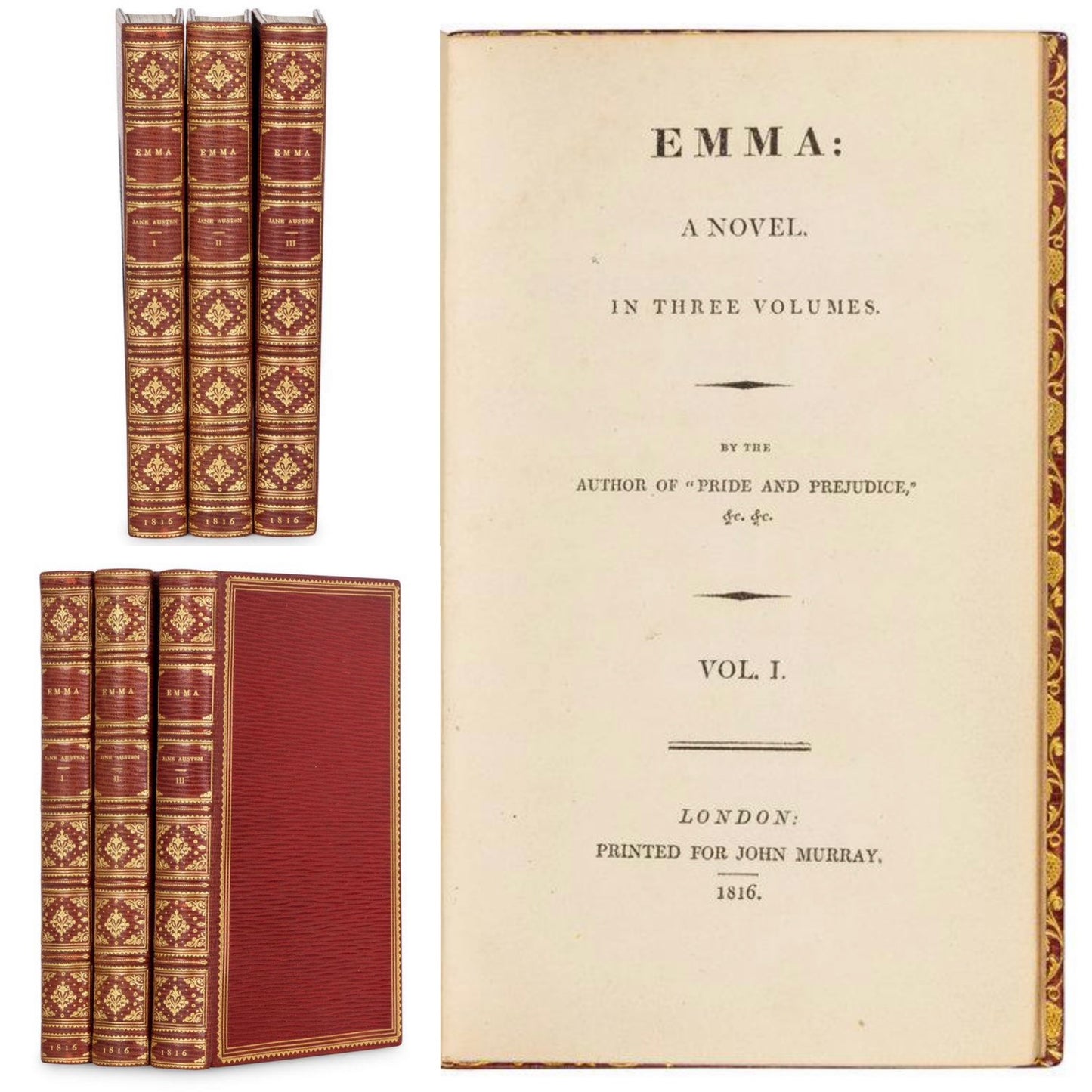 Austen, Jane - Her Complete Works, All First Editions - 1811, 1813, 1814, 1816, 1818