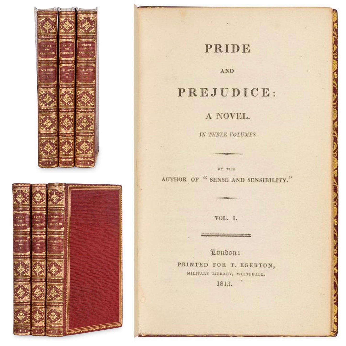 Austen, Jane - Her Complete Works, All First Editions - 1811, 1813, 1814, 1816, 1818