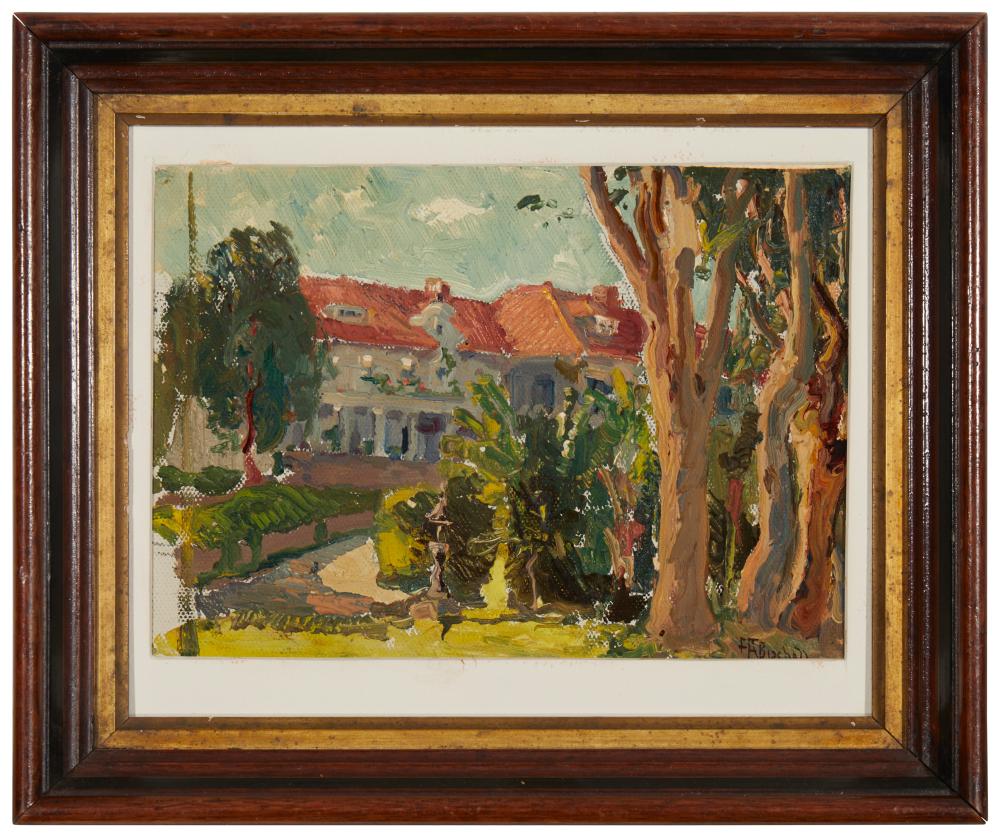 Franz Arthur Bischoff - A House in a Flourishing Landscape 8" x 10"