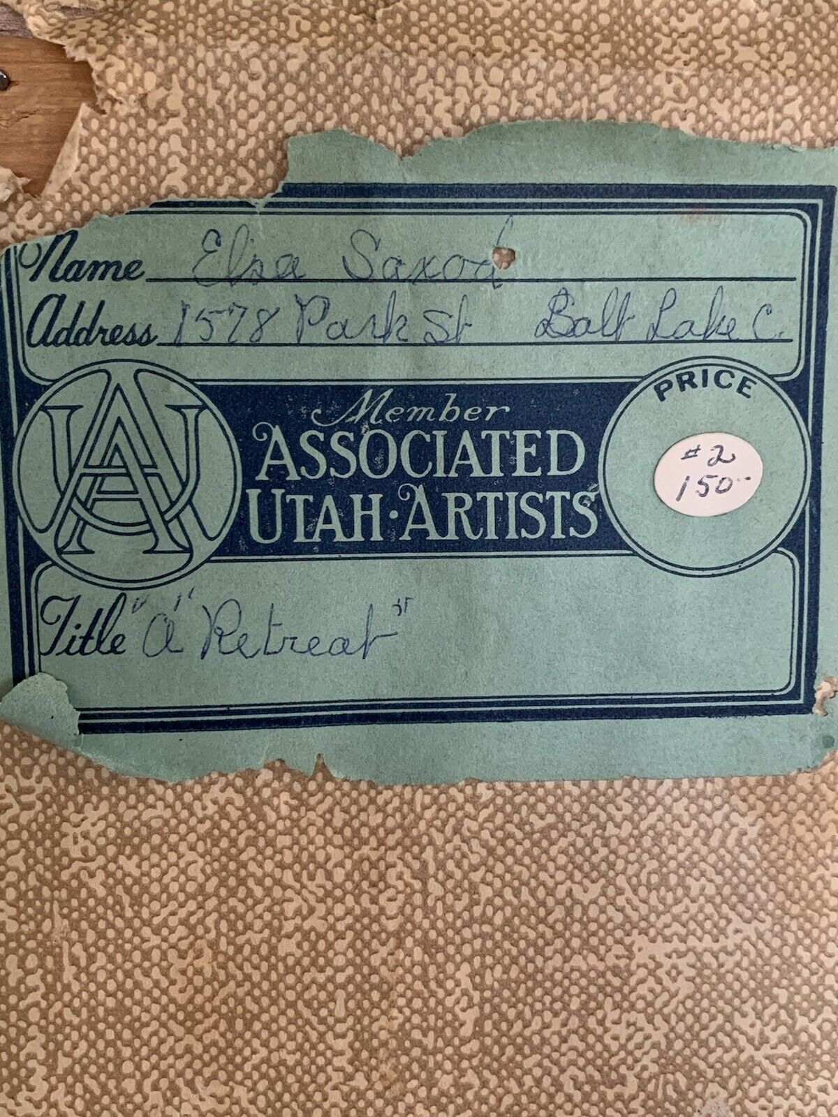 Elsa Erickson Saxod - A Retreat 19" x 20"