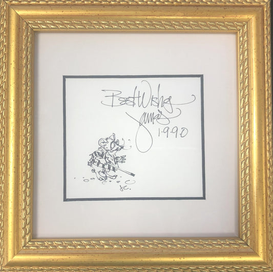 James Christensen - Blind Mouse, Best Wishes 1990 3.5" x 3.5"