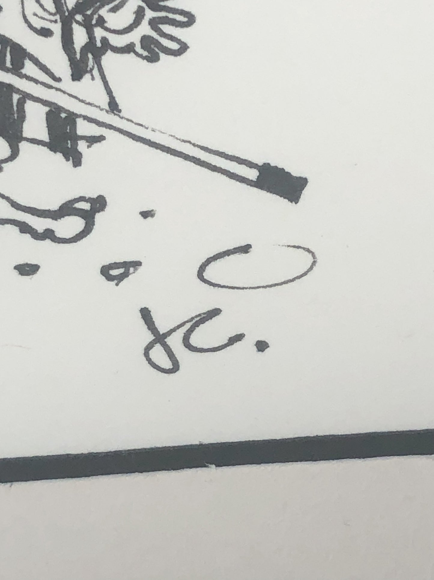 James Christensen - Blind Mouse, Best Wishes 1990 3.5" x 3.5"