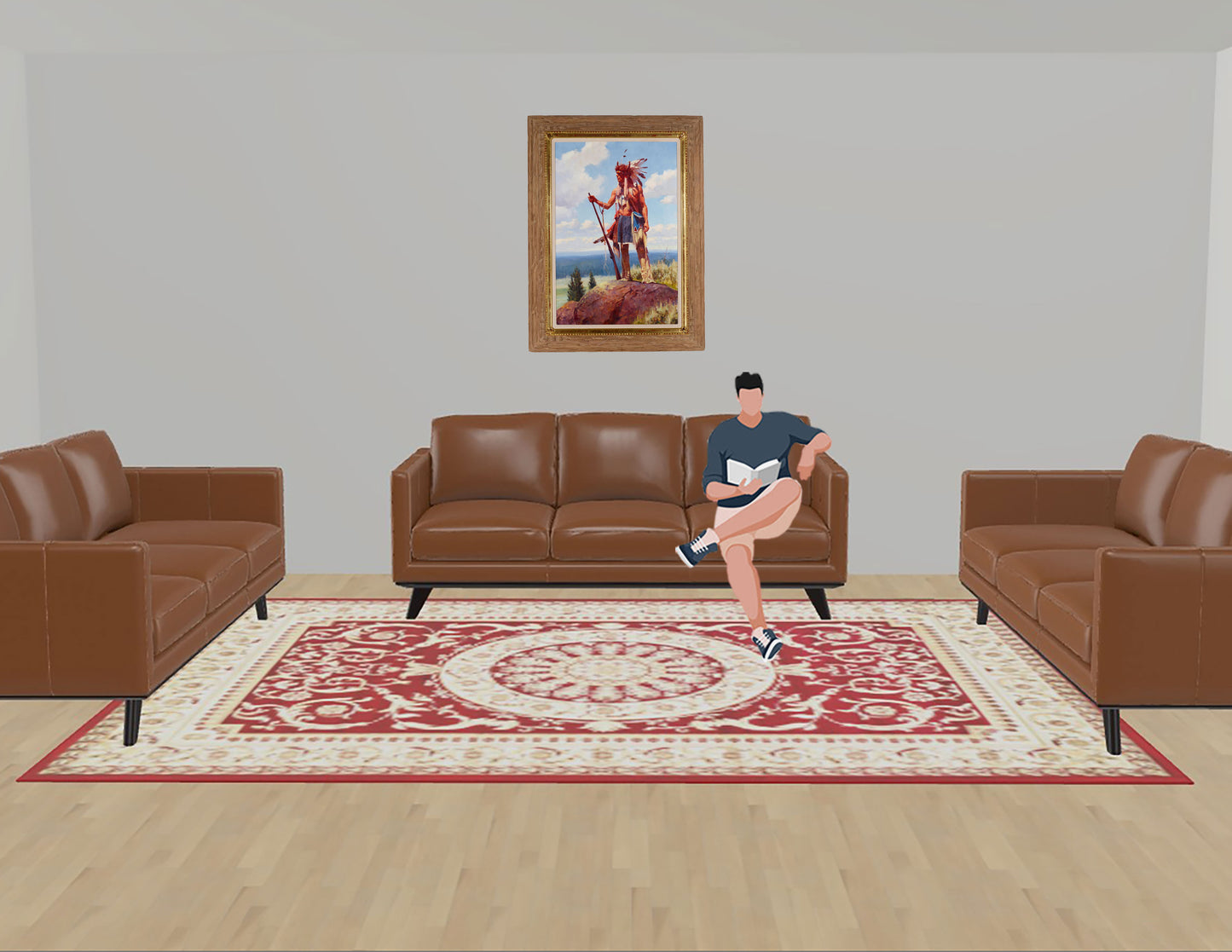 Jim Norton - Buffalo War Bonnet 2001 36" x 24"