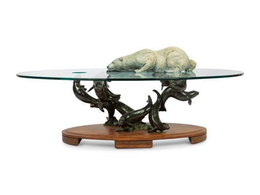 Daniel Ray Parker - Clear and Present Danger, 2000 - 23" x 53" x 36" Bronze & Glass 3/19