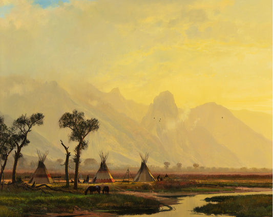 Michael Coleman - Indian Encampment, 1994 - 24" x 30"