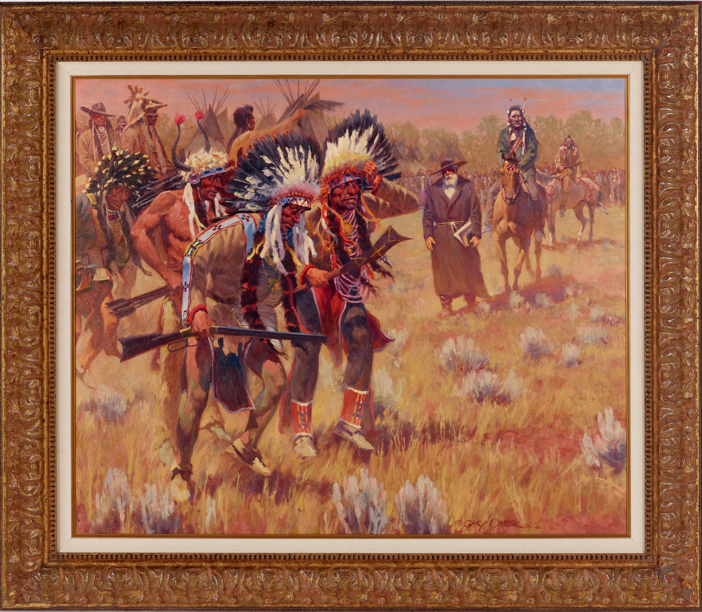 Gary Carter - Dance in the Black Robe 2002 28" x 34"