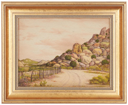 Harry Victor Law - Desert Road Landscape 10.25" x 13.75"
