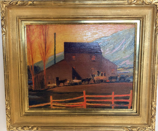 Gary Ernest Smith - End of Day (Red Barn) 16" x 20"