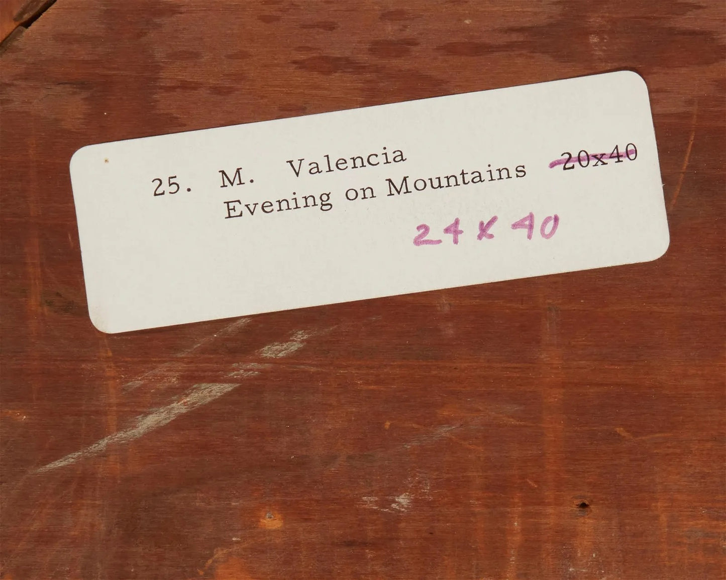 Manuel Valencia - Evening on the Mountains 24” x 40”