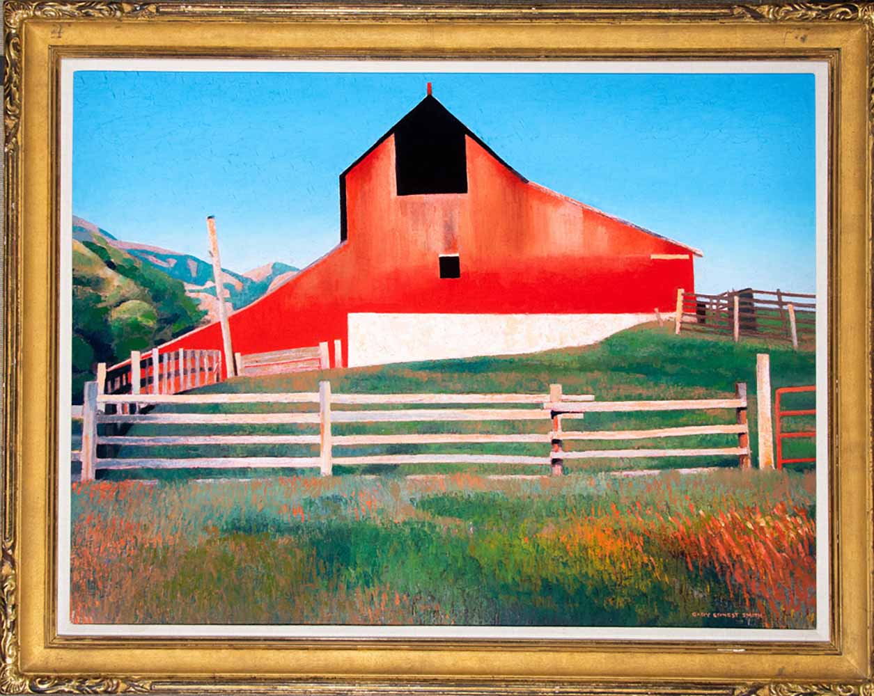 Gary Ernest Smith - Fading Red Barn 36" x 48"