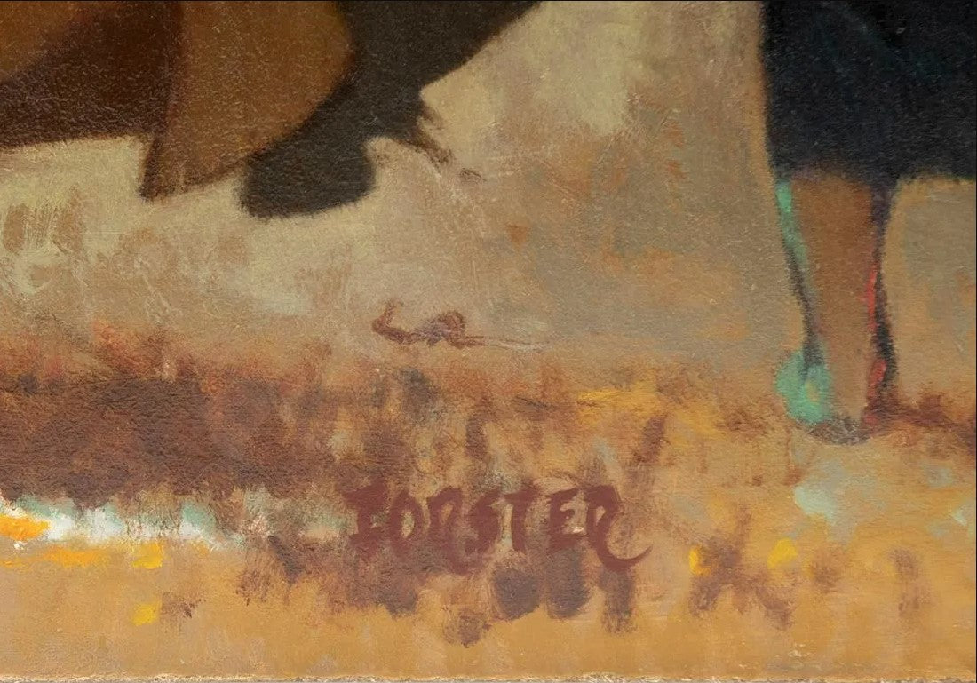 Paul Peter Forster - Feeding the Birds 48” x 48"