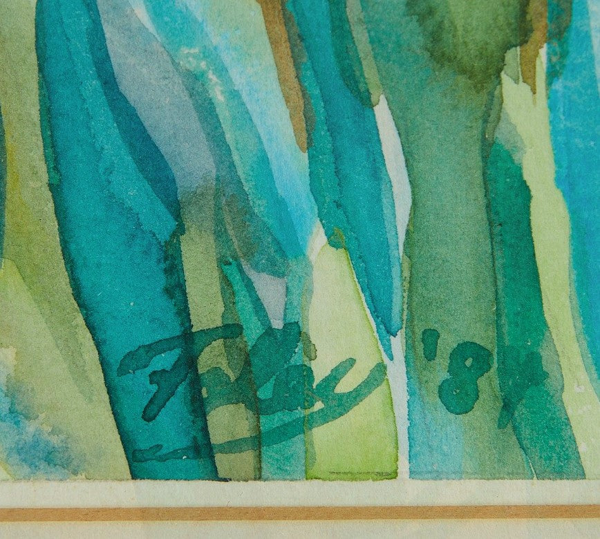 David Foley - Flower Piece, Long Garden 1984 26.5" x 19.5"