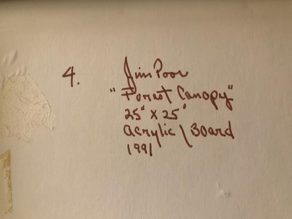 James Poor - Forest Canopy 1991 25" x 25"