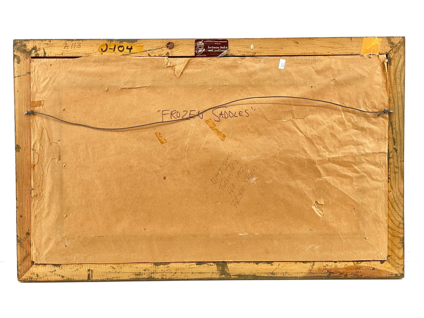 William Zivic - Frozen Saddles 1972 12" x 24"