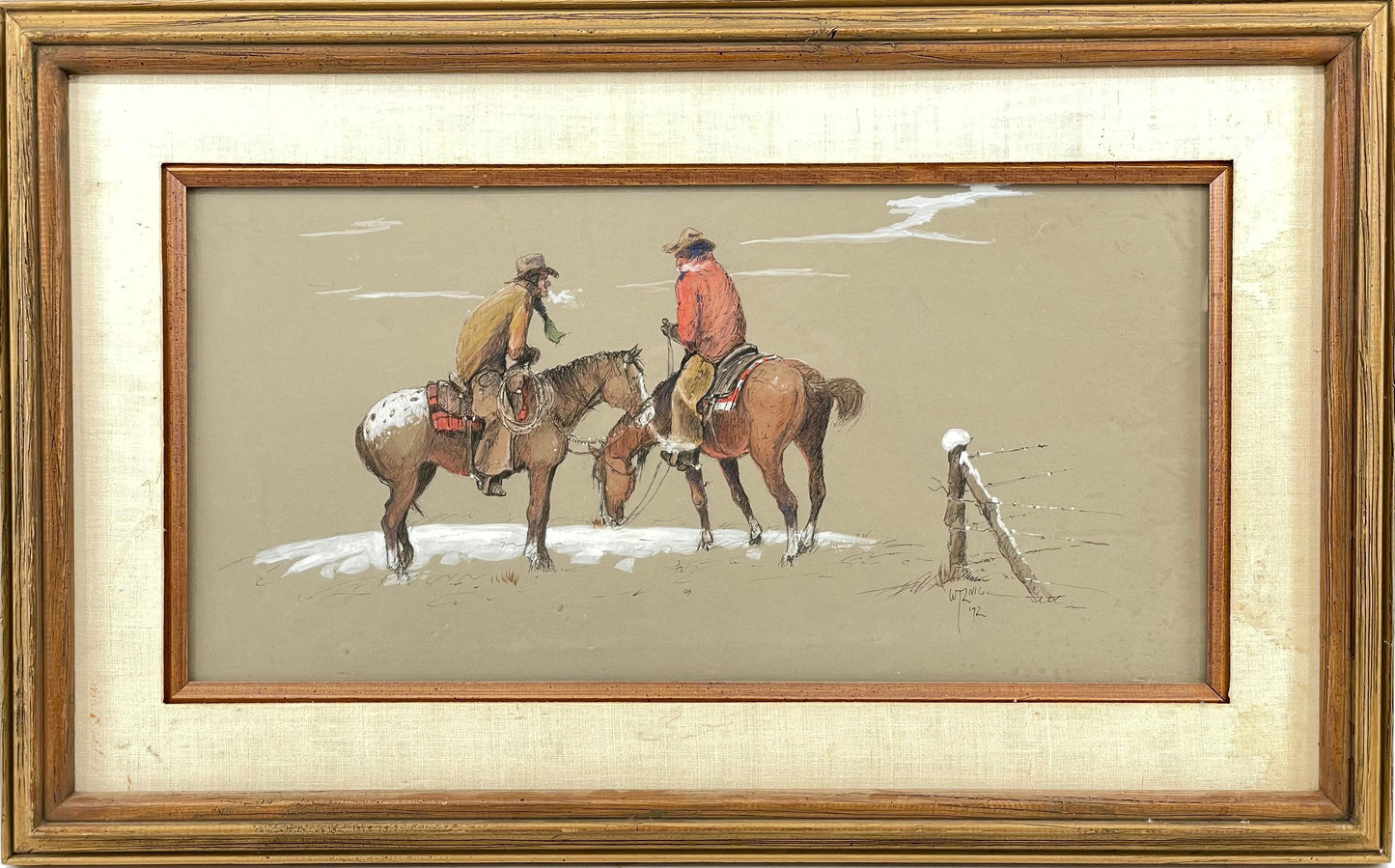 William Zivic - Frozen Saddles 1972 12" x 24"