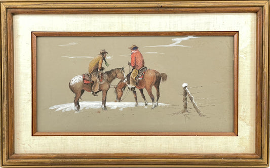 William Zivic - Frozen Saddles 1972 12" x 24"