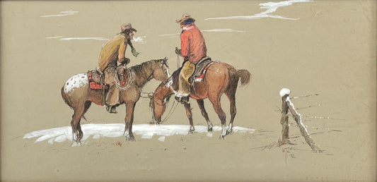 William Zivic - Frozen Saddles 1972 12" x 24"