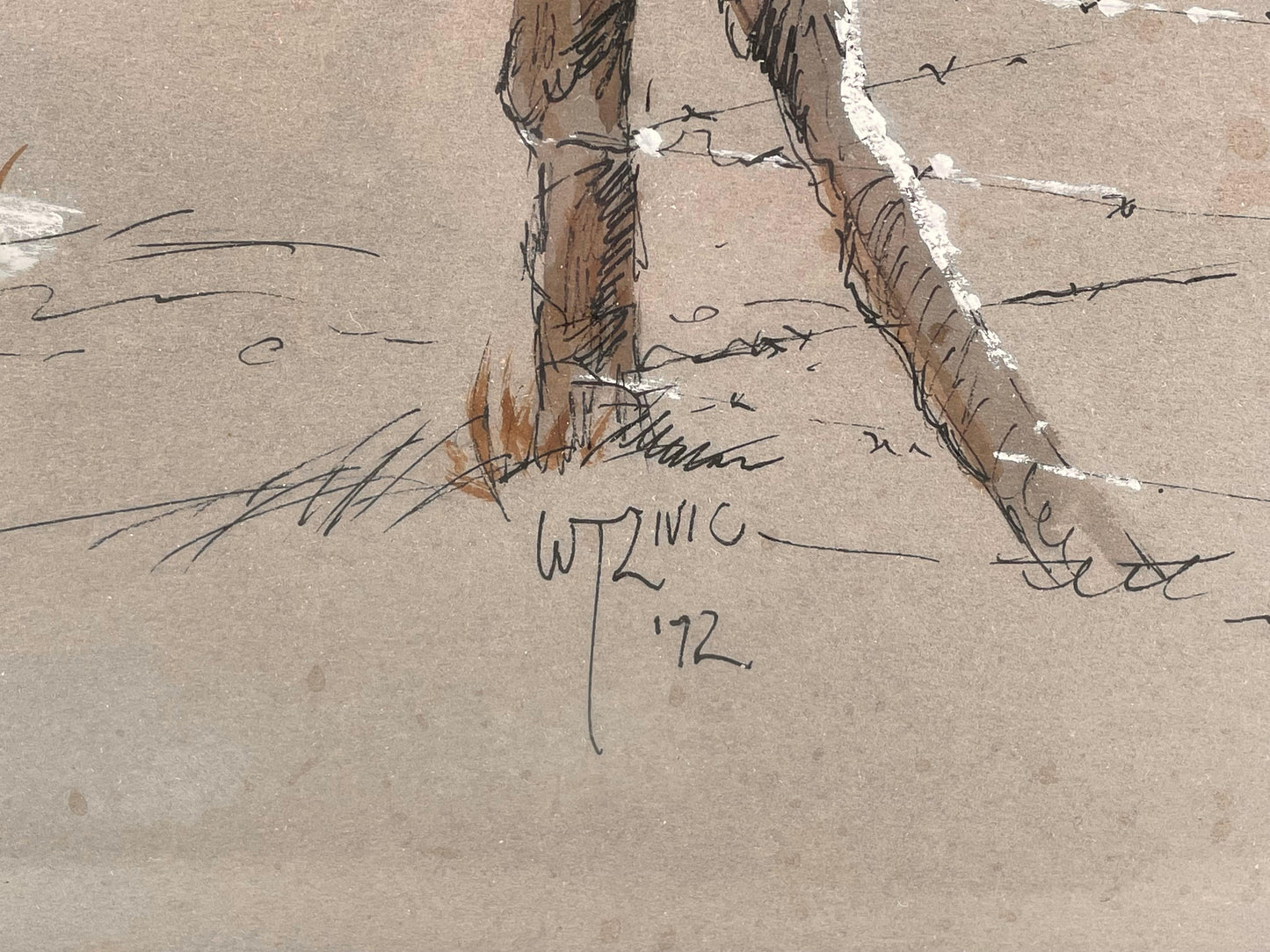 William Zivic - Frozen Saddles 1972 12" x 24"