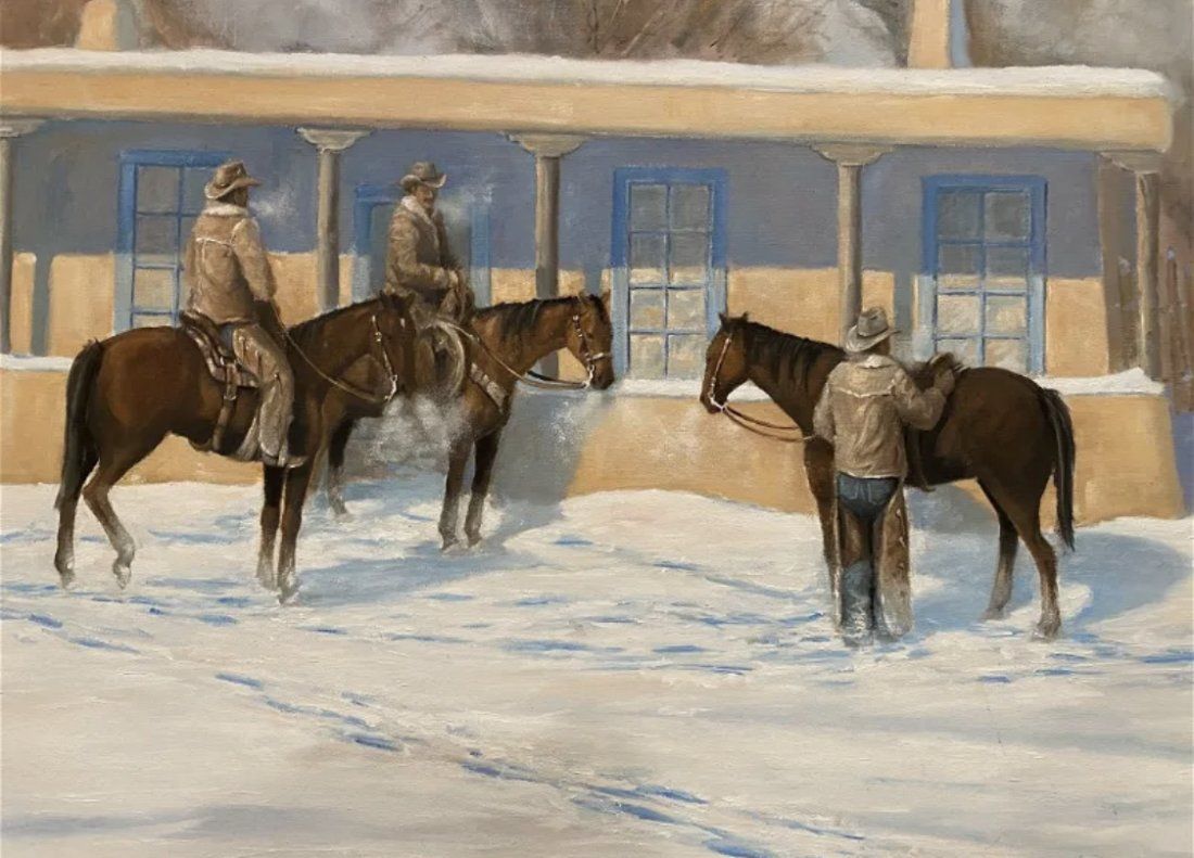 J.R. Lusk - Heading Back 1989 30" x 40"