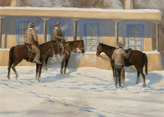 J.R. Lusk - Heading Back 1989 30" x 40"