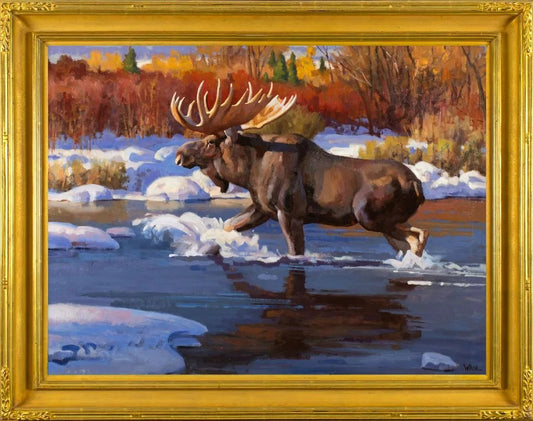 Charles David Wade - Heading Upstream 36" x 48"