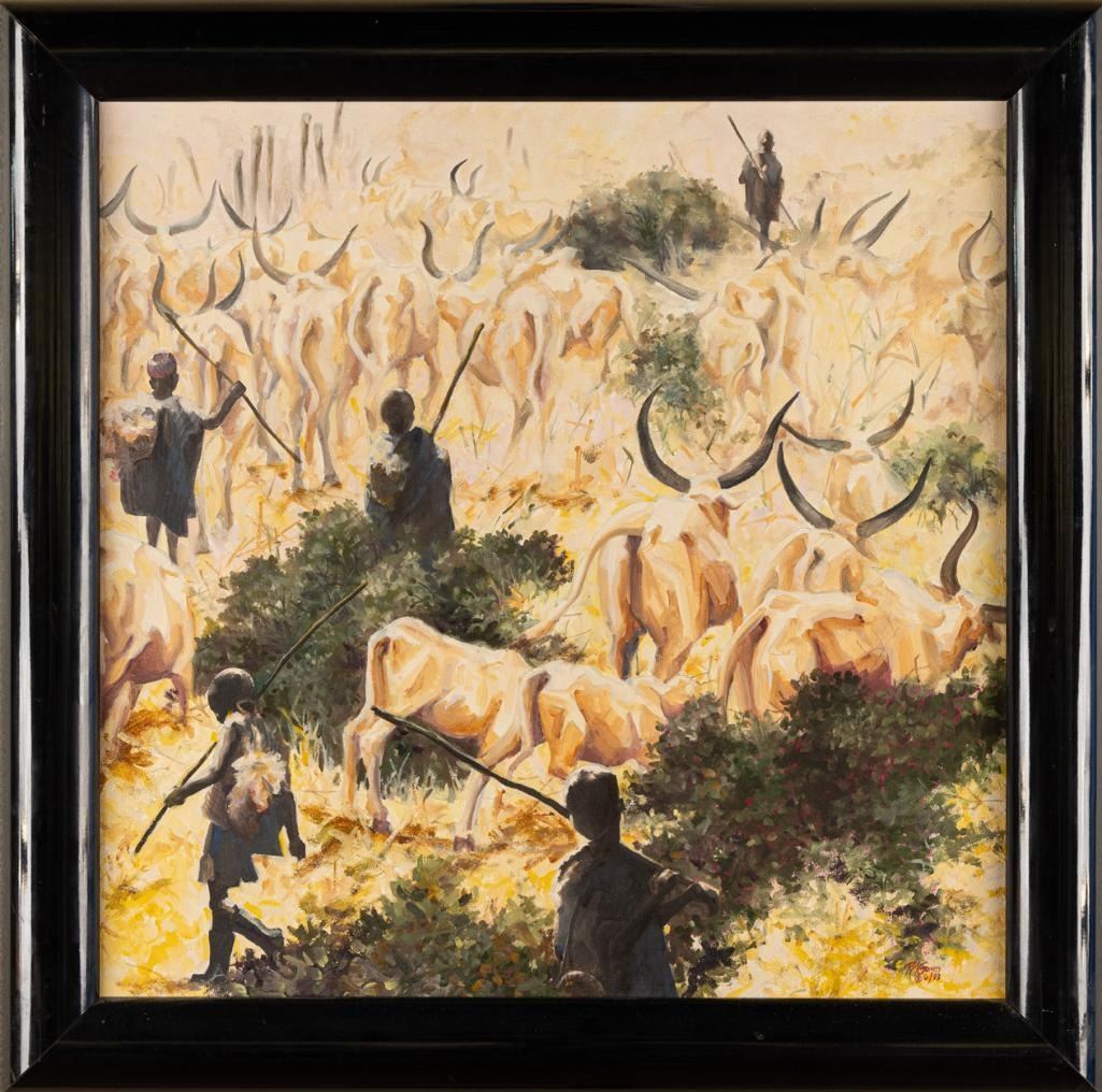 Robin May Gowen - Herdsmen in the North 22" x 22"