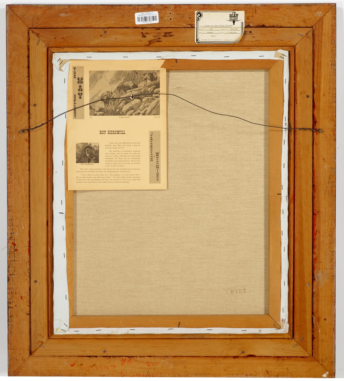 Roy Kerswill - High in the Wind Rivers 1972 24” x 20”