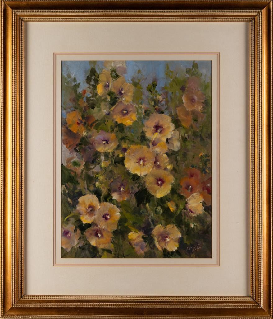 Eliot Eaton - Hollyhocks 26" x 20"