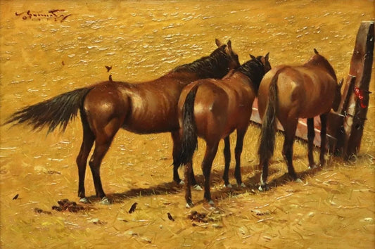 Gregory Sumida - Horse Chips 1972 7.25" x 10.5"