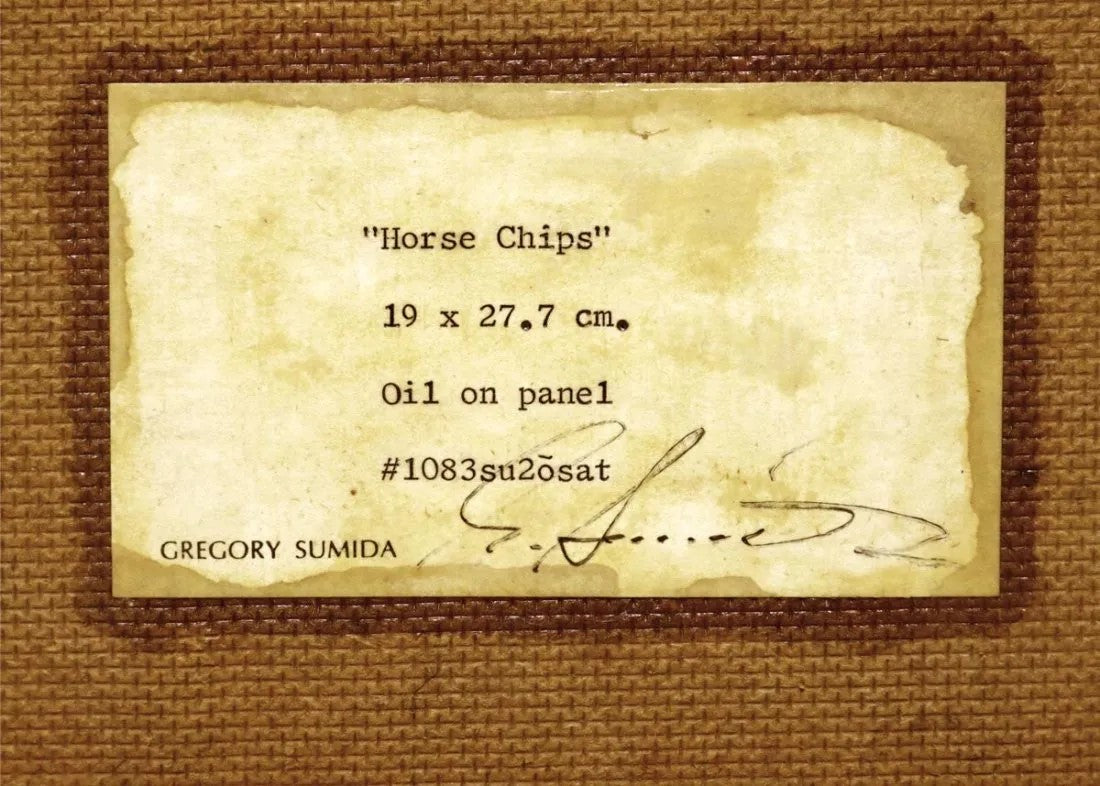 Gregory Sumida - Horse Chips 1972 7.25" x 10.5"
