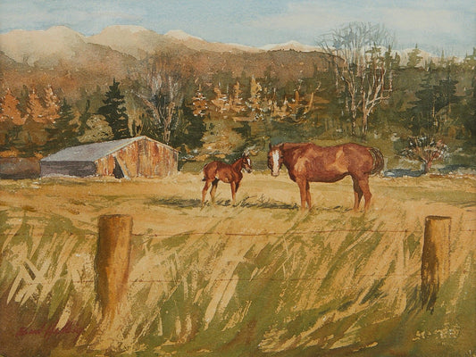 Bud Helbig - Horse & Foal 9.75" x 13'
