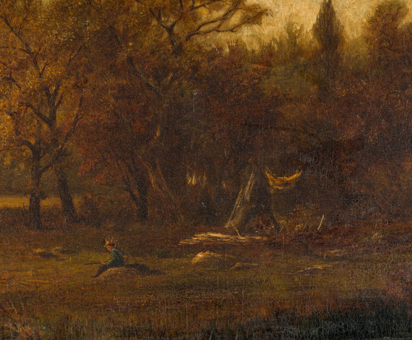 Ralph Albert Blakelock - Indian Camp 20" x 32.25"