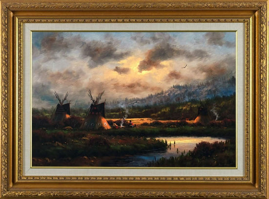 Heinie Hartwig - Indian Encampment 18" x 27"