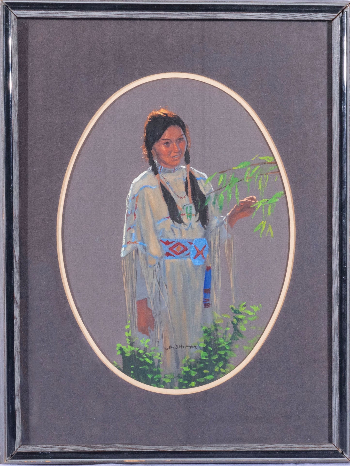 Glen S. Hopkinson - Indian Girl 11.5" x 8.5"