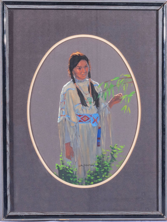 Glen S. Hopkinson - Indian Girl 11.5" x 8.5"