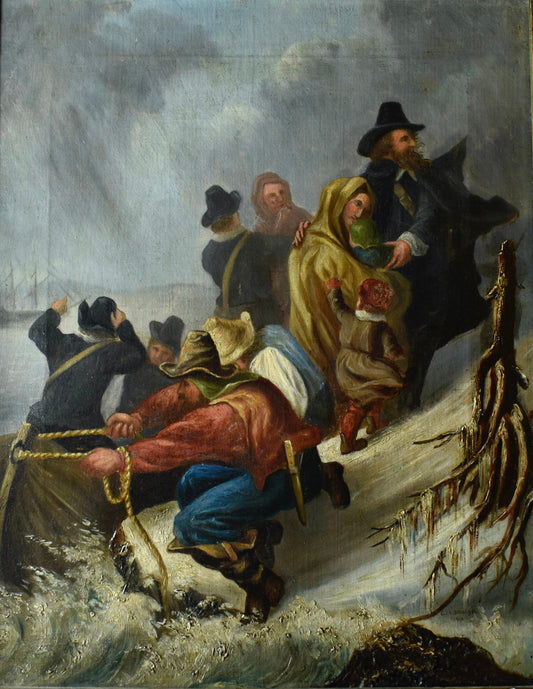 George Martin Ottinger - Indigenous American Emigrant Arriving 1881 14" x 12"