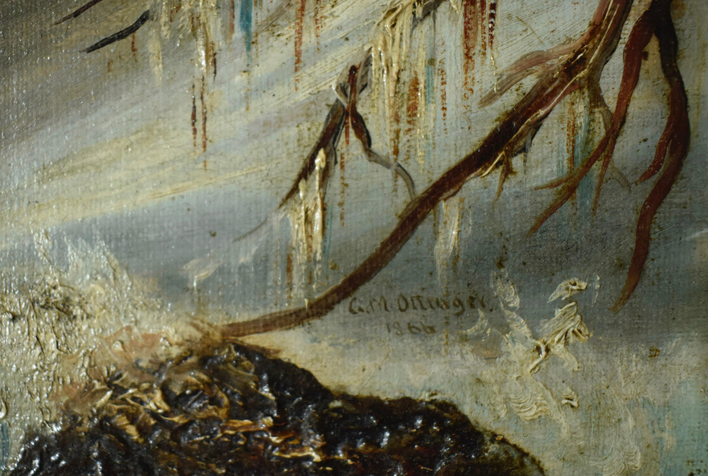 George Martin Ottinger - Indigenous American Emigrant Arriving 1881 14" x 12"