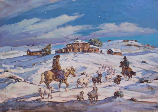 Marjorie Reed - Late Arrival at Red Lake Trading 30" x 40"