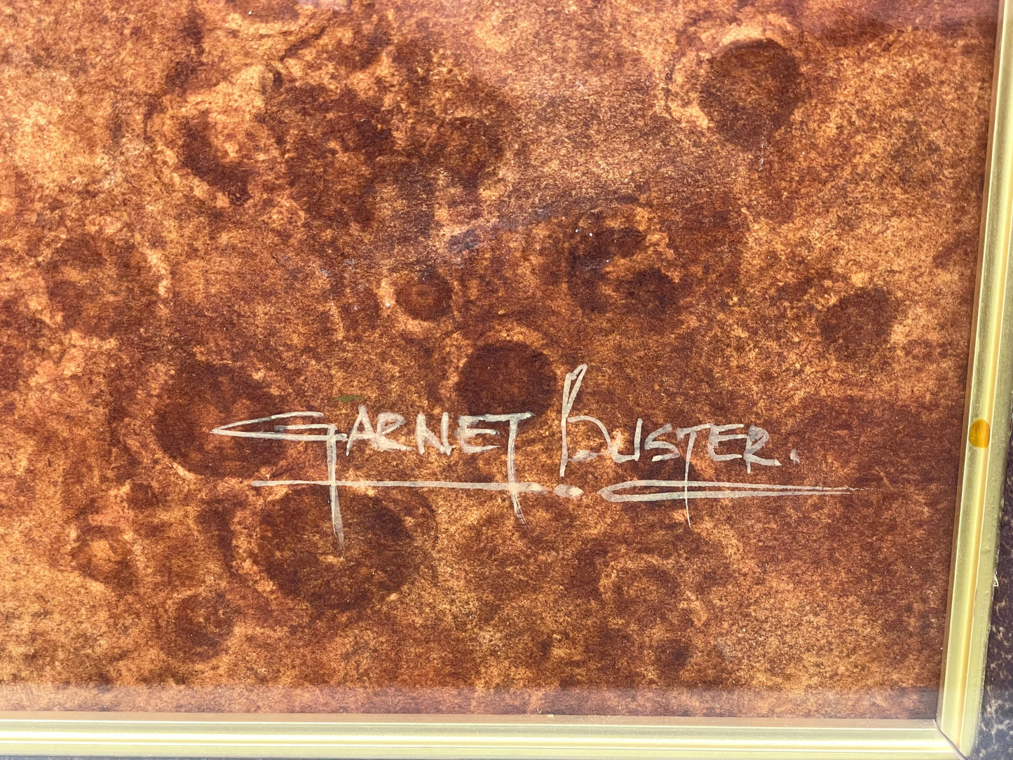 Buster Garnet - Moccasins and Feathers 30” x 15”