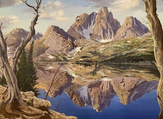 Maurice Green - Reflections of the Grand Tetons at Jenny Lake 24" x 36"