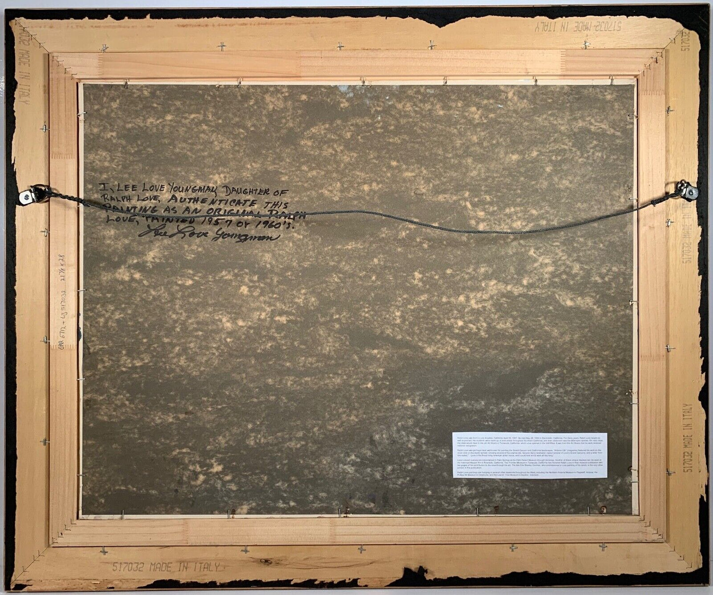 Ralph Love - Mountain Lake 28" x 22"