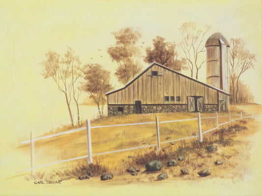 Carl Zeller - Barn House 23" x 17.5"