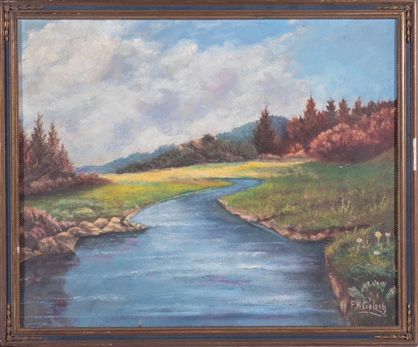 Fred H. Golsch - Impressionistic Landscape 14.5” x 17.75”