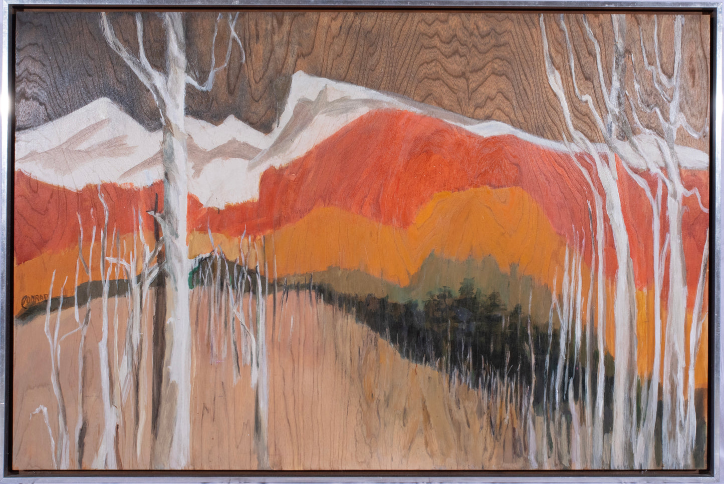 Conrad Buff - Utah Mountains and Birch Trees 31.75” x 48”