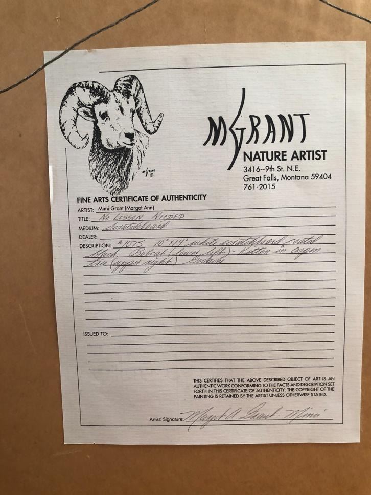 Mimi Grant - No Lesson Needed 1992 13.75” x 9.5”