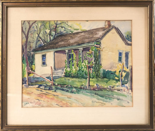 Bent Franklin Larsen - Pioneer Home of Allen Weeks 10.5" x 13.5"