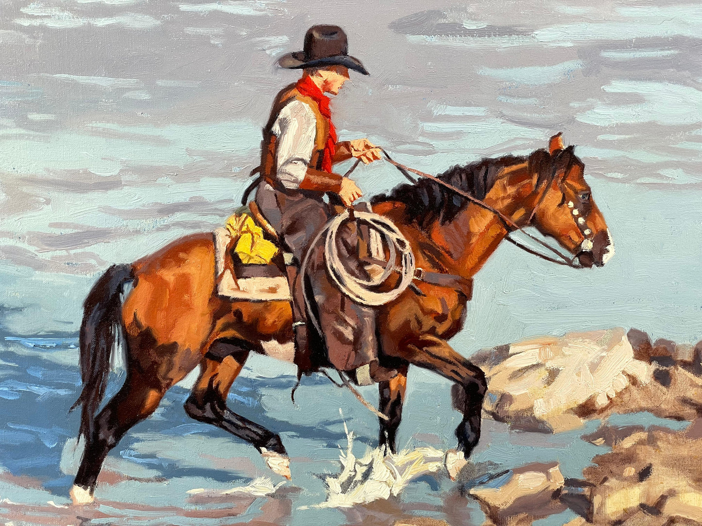 Dean St. Clair - River Crossing 2003 24” x 30”