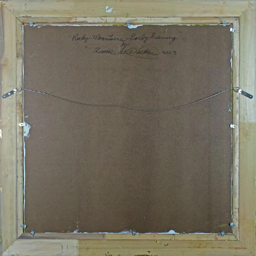 Thomas DeDecker - Rocky Mountains - Early Evening 2023 36" x 36"