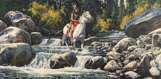 Dennis Grismer - Rough Crossing 24" x 48"